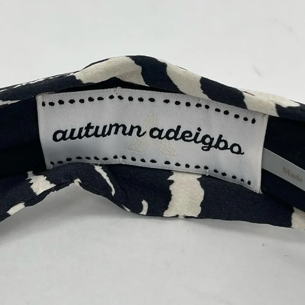 AUTUMN ADEIGBO Headband NEW Zebra Animal Print Black Hair Accessory Rare NWOT